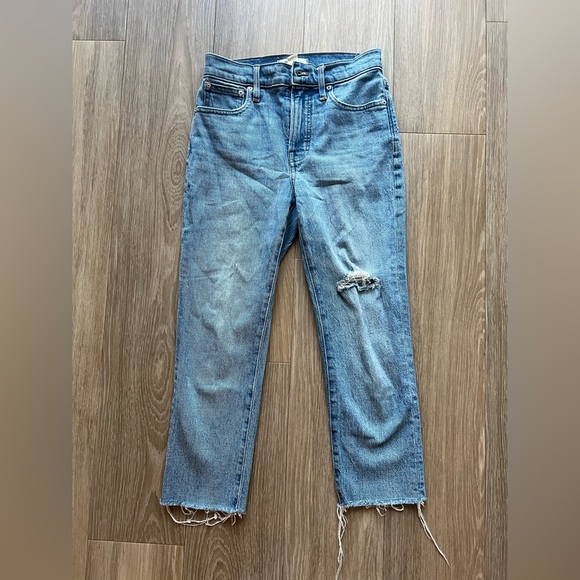 Madewell Perfect Vintage Jean Womens 25P Blue Crop - Picture 1 of 6